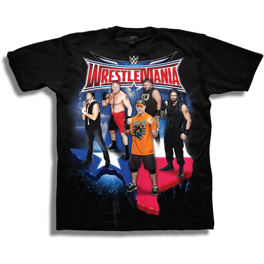 WWE "Wrestlemania" Groupshot With Back Print Boys' Short Sleeve