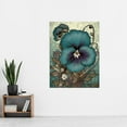 thumbnail image 2 of Blue and Purple Pansy Flower and Floral Patterns Extra Large XL Wall Art Poster Print, 2 of 3