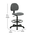 thumbnail image 5 of Flash Furniture Gray Fabric Drafting Chair (Cylinders: 22.5''-27''H or 26''-30.5''H), 5 of 7