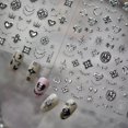thumbnail image 2 of Maigitur Lámina de stickers 5D en relieve negro para nail art, 2 of 6
