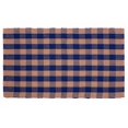 thumbnail image 1 of 48 x 72 in. Floor Mat, Beige & Navy Check, 1 of 1