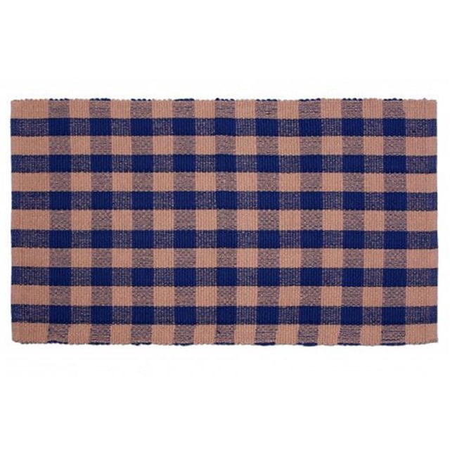 48 x 72 in. Floor Mat, Beige & Navy Check