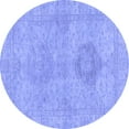 thumbnail image 1 of Ahgly Company Indoor Round Abstract Blue Modern Area Rugs, 5' Round, 1 of 4