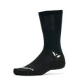 thumbnail image 1 of Swiftwick- ASPIRE SEVEN Cycling Socks for Men & Women | Firm Compression Fit, Lightweight, Tall Crew | Black, Medium, 1 of 2