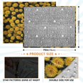 thumbnail image 3 of Camping Quilt Ultralight 70*55in Flannel Fabric Ultra-soft, Warm and Lightweight Camping Blanket Packable Fluorescent Blanket Minimalist Holiday Gifts A Patch Of Yellow Chrysanthemums, 3 of 8