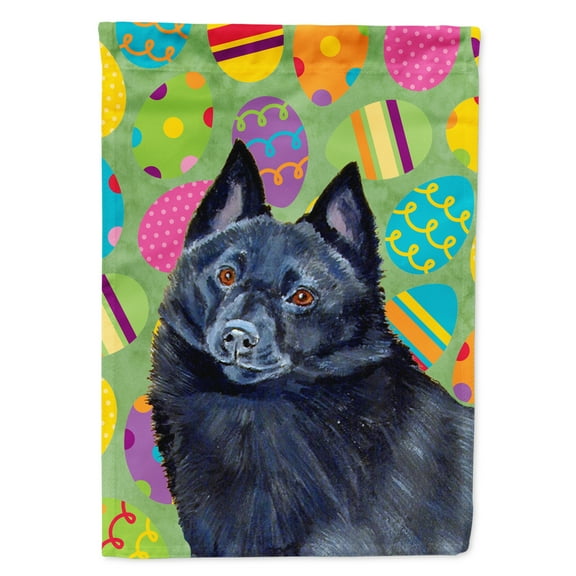 Schipperke Easter Eggtravaganza Flag Canvas House Size