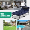 thumbnail image 6 of Lilypelle Folding Camping Cot Outdoor Lounge Chair Adjustable 4-Position recliner Chaise Lounge Chair for Home/Office Nap and Beach Pool Vacation, 6 of 6