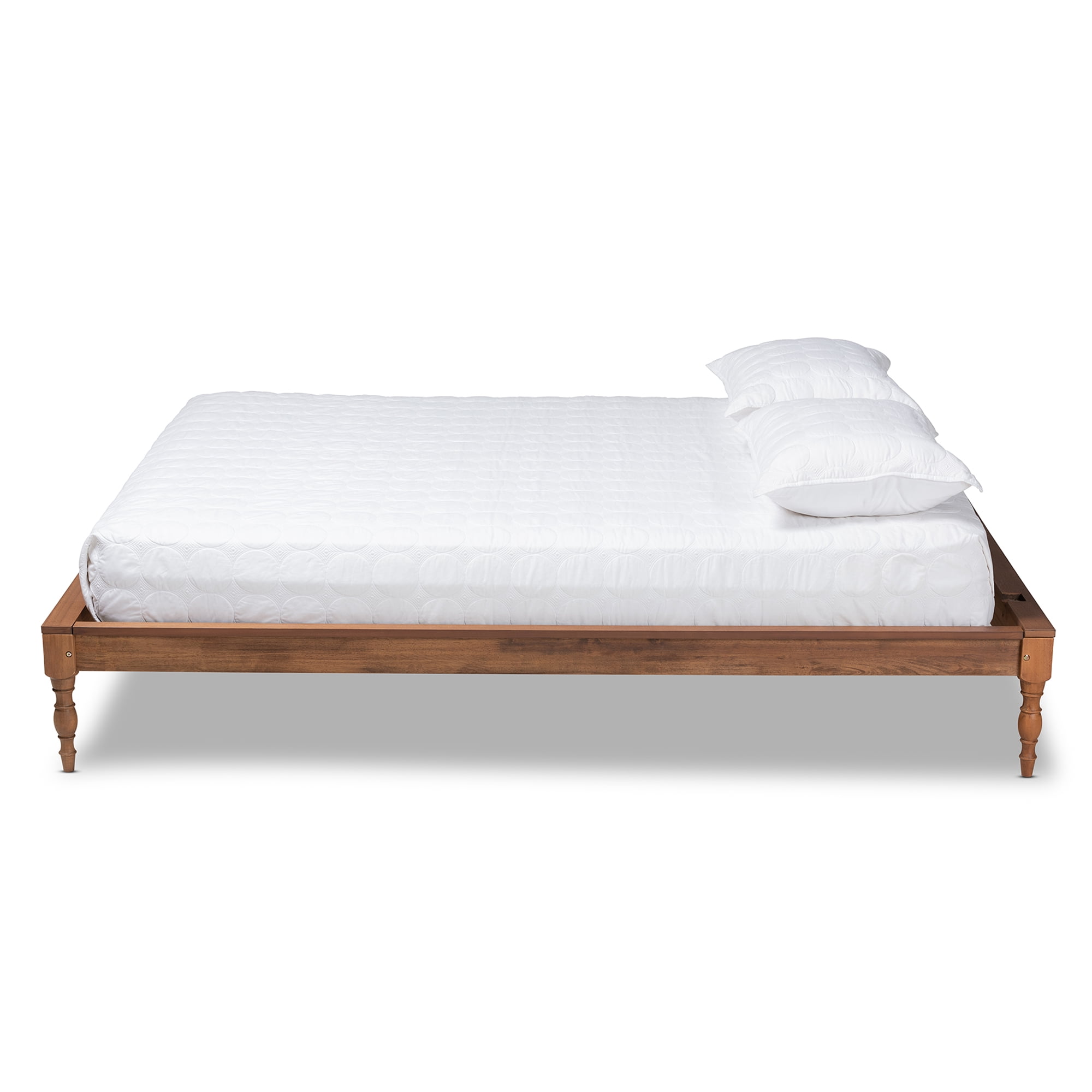 Baxton Studio Romy 13.5" Platform Wood Bed Frame - Queen Size