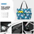 thumbnail image 3 of Kdxio Swan On The Pond for Beach Bag for Women Large Beach Tote Bag Waterproof Sandproof Swim Bag with Zipper Pockets Beach Vacation Travel, 3 of 7
