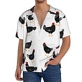 thumbnail image 3 of Wukai Funny Chicken Men's Casual Short-Sleeve Button Down Shirt - Lightweight Summer Dress Shirt for Daily Wear-X-Large, 3 of 7