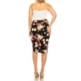 thumbnail image 4 of Women's Plus Size Casual Pull On High Waist Printed Midi Pencil Skirt, 4 of 4