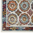 thumbnail image 2 of Entourage Odile Distressed Floral Moroccan Trellis 5x8 Area Rug Ivory Blue Red Orange Yellow, 2 of 7