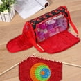 thumbnail image 6 of HOMYL Yarn Storage Tote Bag Knitting Bag Yarn Tote with Fixed Handle Knitting Tote Multicolor Red, 6 of 8