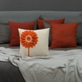 thumbnail image 2 of JWH 3D Handmade Decorative Cotton and Velvet Flower Pillow Covers in Square 18x18inch Orangered, 2 of 7