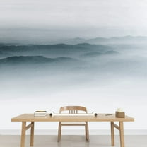 wall26 - Large Wall Mural - Landscape of Mountains Range in The Mist | Self-Adhesive Vinyl Wallpaper/Removable Modern Wall Decor - 66x96 inches