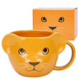 thumbnail image 1 of Taza de café de cerámica bonita de 470 ml de ToCooto Lion, color amarillo, 1 of 8