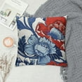 thumbnail image 2 of Creowell Thibaut Honshu Red and Blue Chinoiserie Floral Decorative Pillow Cover Dot Cushion Cover Vintage Farmhouse Accent Pillow Modern Home Decor Toss Pillow, 2 of 5