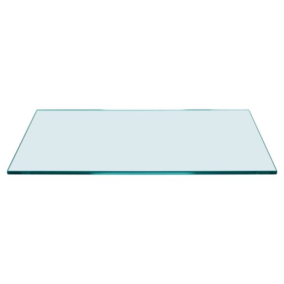 Dulles Glass 8" x 36" Rectangle Floating Glass Shelf - Shelf Only - Tempered - 3/8" Thick - Flat Polished