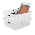 thumbnail image 5 of Simplify 4-Pack Slide-2-Stack It Storage Baskets in White, 5 of 10
