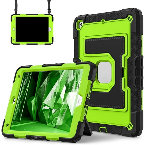 REQO 3-Layer Protective Case for iPad 9th/8th/7th Generation 10.2 Inch (2021-2019):Built-in Kickstand, Military-Grade Drop Protection, with Pen Holder