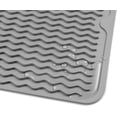 thumbnail image 6 of Silicone Dish Drying Mat for Multiple Usage,Easy clean,Eco-friendly,Heat-resistant Silicone Mat for Kitchen Counter or Sink,Refrigerator or Drawer liner Grey L 16 inches x 12 inches, 6 of 10