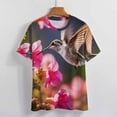 thumbnail image 3 of Flower Hummingbird Women's T-Shirt Short Sleeve T Shirts Tops Tee Ladies Loose T, 3 of 6