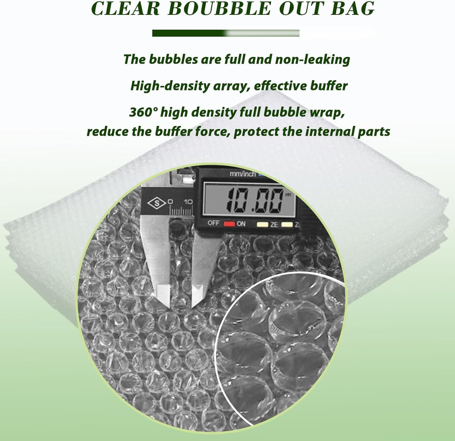 50 Pcs Bubble Pouch Wraps, 6''x10'' Clear Bubble Out Bags for Packing, Double Walled Cushioning Bags for Shipping, Storage and Moving(Not Self-Seal)