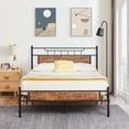 thumbnail image 2 of VECELO 3-Piece Queen Bedroom Set, Metal Platform Bed Frame and 2 Glass Top Nightstands, 2 of 7