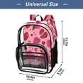 thumbnail image 4 of PVC Transparent Backpacks Clear Backpack for Travel and Outings Red Valentine's Day Pattern, 4 of 7