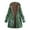 Green, variant on Women Leisure Printed Hooded Coat Plush Jacket Plus Pocket Winter Jacket Bed Jackets for Women plus Size Crop Long Sleeve