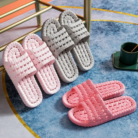 

Unisex couple breathable anti-skid wear-resistant indoor hollow slippers