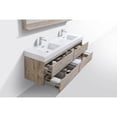 thumbnail image 3 of Bliss 72" Double Sink Nature Wood Wall Mount Modern Bathroom Vanity, 3 of 7