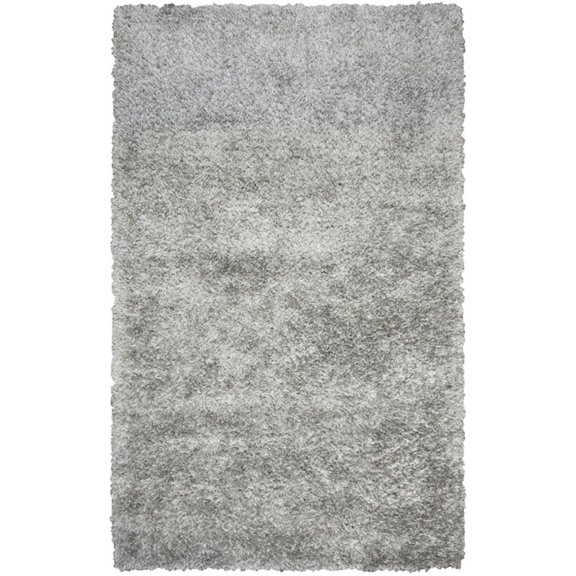 Rizzy Home Urban Dazzle Gray Solid Shag 5' x 7'6" Area Rug