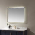 thumbnail image 3 of Vinnova Piceno 36" Rectangle LED Wall Mount Bathroom Vanity Mirror in Gold Frame, 3 of 10