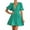 Green, variant on Party Cocktail Dress Women's Summer Deep V Neck Dress Waist Elastic Pleated Dress Women Plus Size Party Dress for Ladies