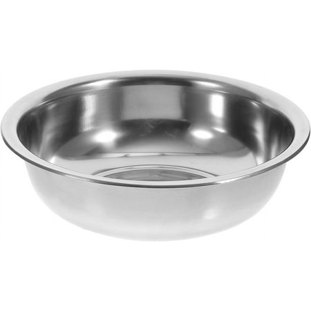 Stainless Steel Basin 11 x 3.14Inch Foot Basin Round Wash up Bowl Thicken Laundry Tub Foot Soaking Tub Dish Tub Home Dish Pan Kitchen Prep Bowl for Induction Cooker