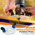 thumbnail image 2 of Router Plate Clear Base Plate Easy Installation Router Base with Double Handles Router Fixed Base Guide, 2 of 8