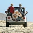 thumbnail image 6 of Camping Spare Tire Cover 14inch Cute White, Orange, And Yellow Flower Wheel Tire Cover Waterproof Sun Protection Colorful Bohemian Flower Universal Fit for Trailers SUV Truck Camper Travel, 6 of 8