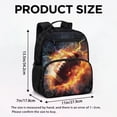 thumbnail image 7 of Uorisanigo Lightning Fire Rugby School Backpack for Little Boys 5-7, Breathable Small Bookbag with Adjustable Straps, Large Capacity Preschool Rucksack for Camping, 7 of 7