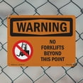 thumbnail image 4 of No Forklifts Beyond This Point With Symbol OSHA WARNING Aluminum Sign 18 Inch x 12 Inch - 5 Pack, 4 of 8