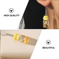 thumbnail image 2 of 1 par de pendientes de botellas de conchas transparentes elegantes de diseño simple para mujeres, 2 of 5