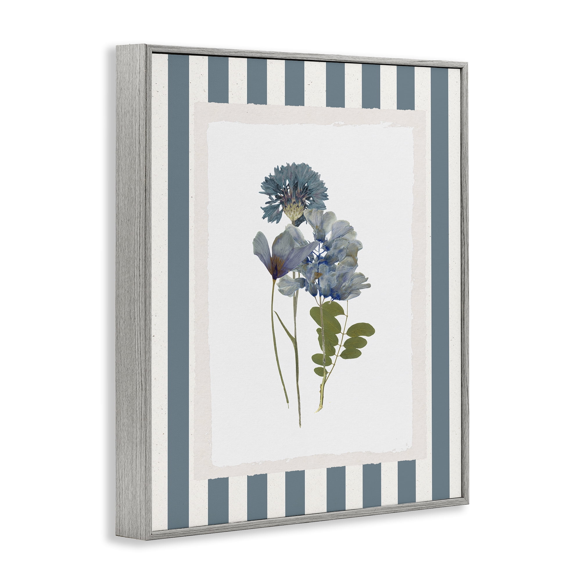 Stupell Industries Summer Memory Flowers Gray Framed Giclee Art, design by Val Rhodes