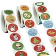thumbnail image 1 of De Pegatinas De Navidad, Pegatinas De Dibujos Animados, Envoltura Decorativa, Caja De Regalo, Etiqueta, Etiquetas De Navidad 3 Rollos Eigraketly HA038604-00, 1 of 6