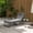 Gray + Steel, variant on Folding Chaise Lounge with 4-Level Reclining Back, Outdoor Tanning Chair with Cushion, Breathable Mesh Fabric, Side Pocket, Headrest, Gray Steel Frame for Patio Poolside