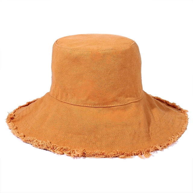 HZEYN Sombreros de cubo para mujer de ala ancha de verano de viaje plegable de algodón cubo playa sombrero de sol UPF 50+ (caqui)