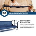 thumbnail image 4 of Disc-O-Bed Youth Double Cot Kid-O-Bunk w/ 200 Pound Capacity & Carry Bags, Navy, 4 of 13