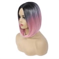 thumbnail image 3 of DOPI Fashion Women Long White Pink Gradient Wig Wavy Party Curly Synthetic Sexy Wigs(2Pack), 3 of 6