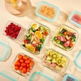 thumbnail image 4 of 12 Pack Glass Food Storage Containers with Lids, Airtight Leak-Proof Locking Meal Prep Bento Boxes, Microwave Oven Freezer Dishwasher Safe, BPA-Free, 4 of 10