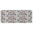 thumbnail image 1 of Indie Kitchen Mat, Hipster Fashion Themed Pattern Clothing Accessories and Sketchy Art, Plush Decorative Kitchen Mat with Non Slip Backing, 47" X 19", Seafoam Orange Black, by Ambesonne, 1 of 1