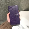 thumbnail image 7 of Compatible with Samsung Galaxy A20 Wallet Case for Women, Leather Flip Folio with Kickstand Magnetic and Card Holder Protective Case for Samsung Galaxy A20 / A30 Butterfly Purple SD, 7 of 7